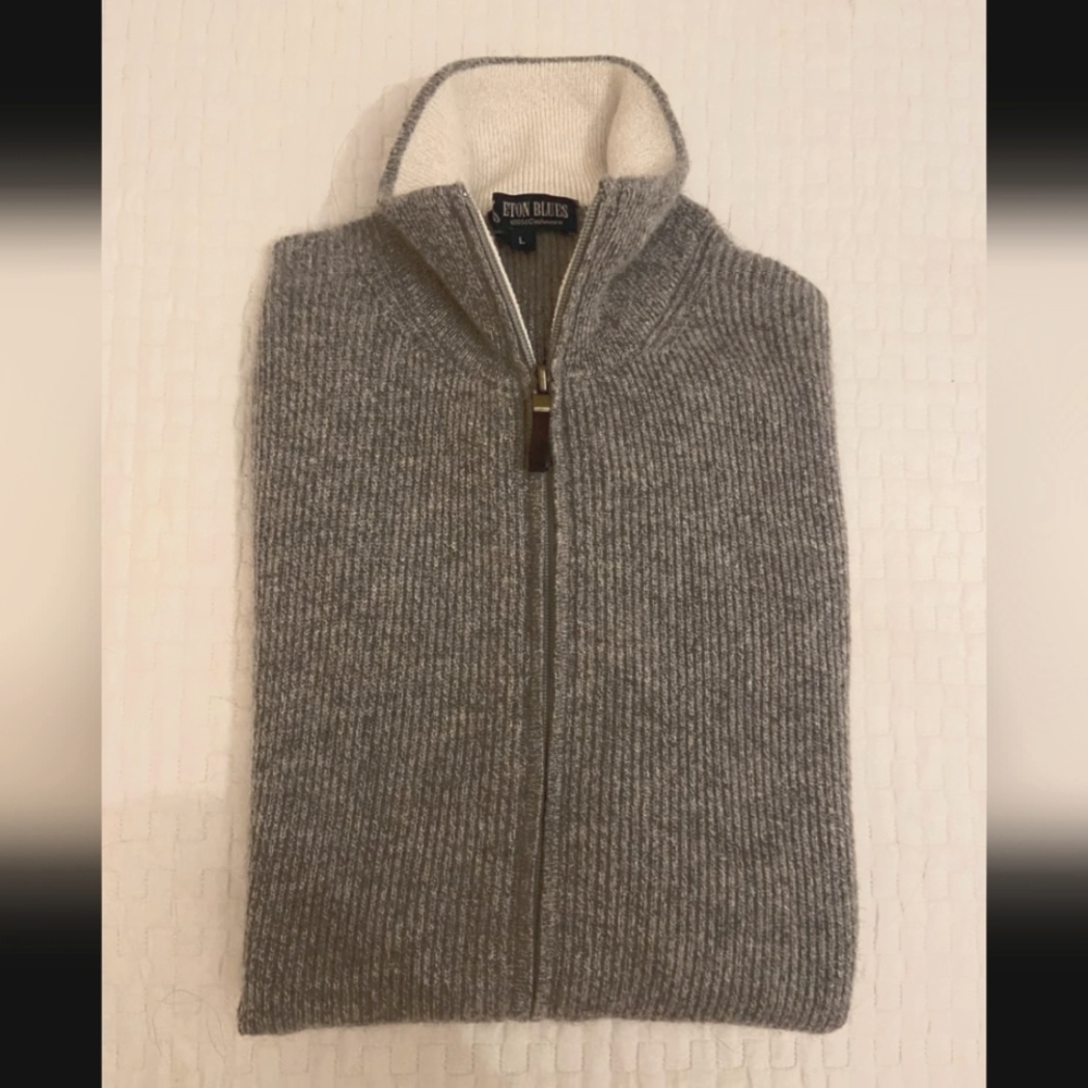 Ethon Blues 100% cashmere gilet size L